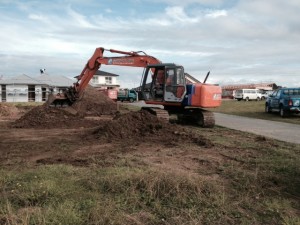 Stock piling top soil